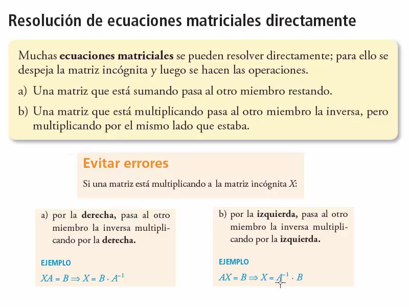 Matemáticas 2.º Bachillerato - Resolución De Ecuaciones Matriciales ...