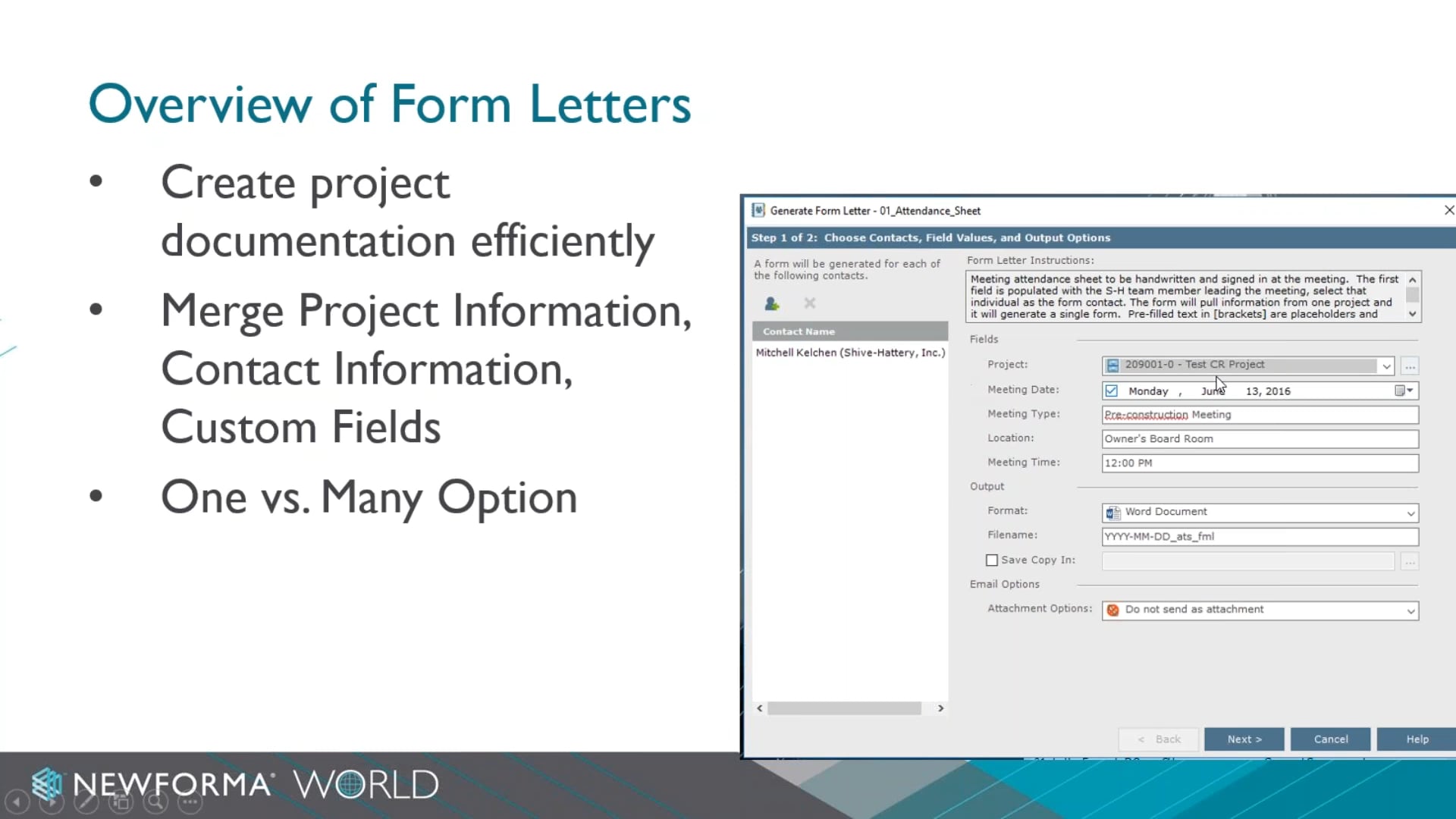 Creating documents efficiently using Newforma Form Generator and the ...