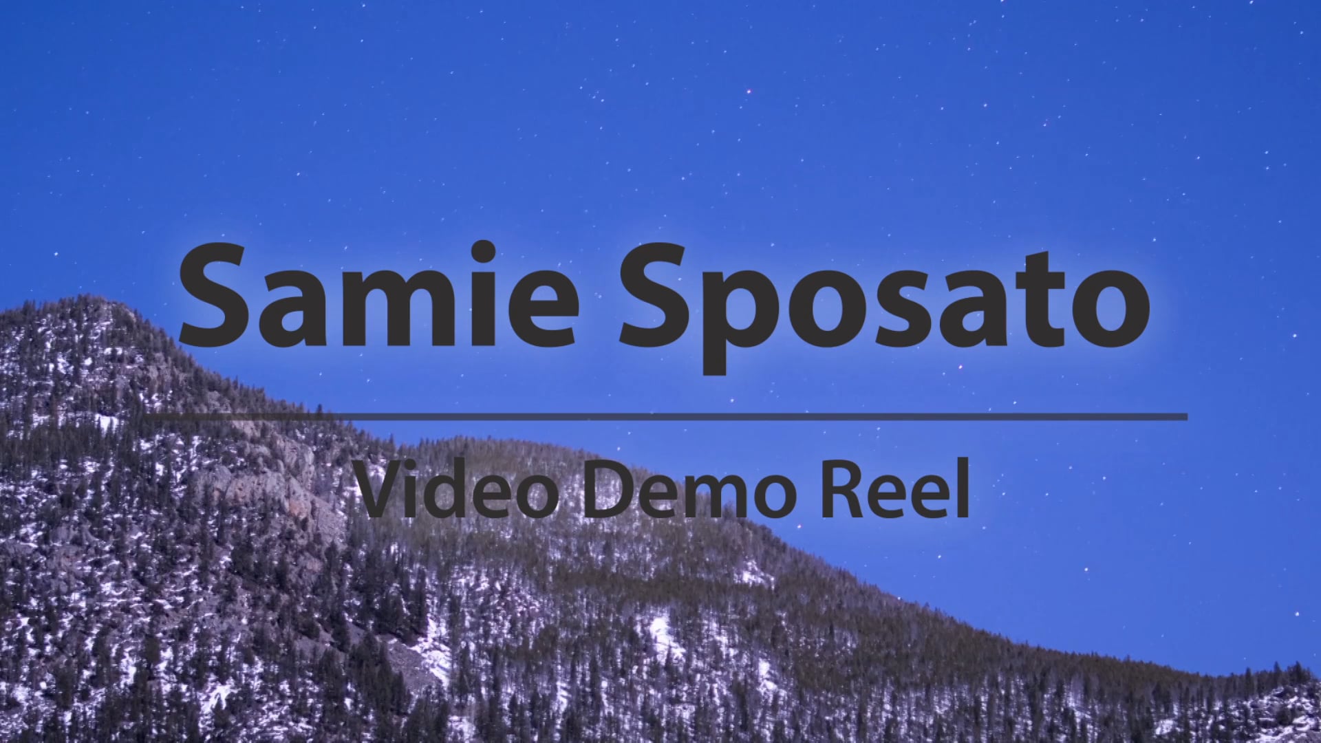 Samie Sposato Video Demo Reel - September 2016