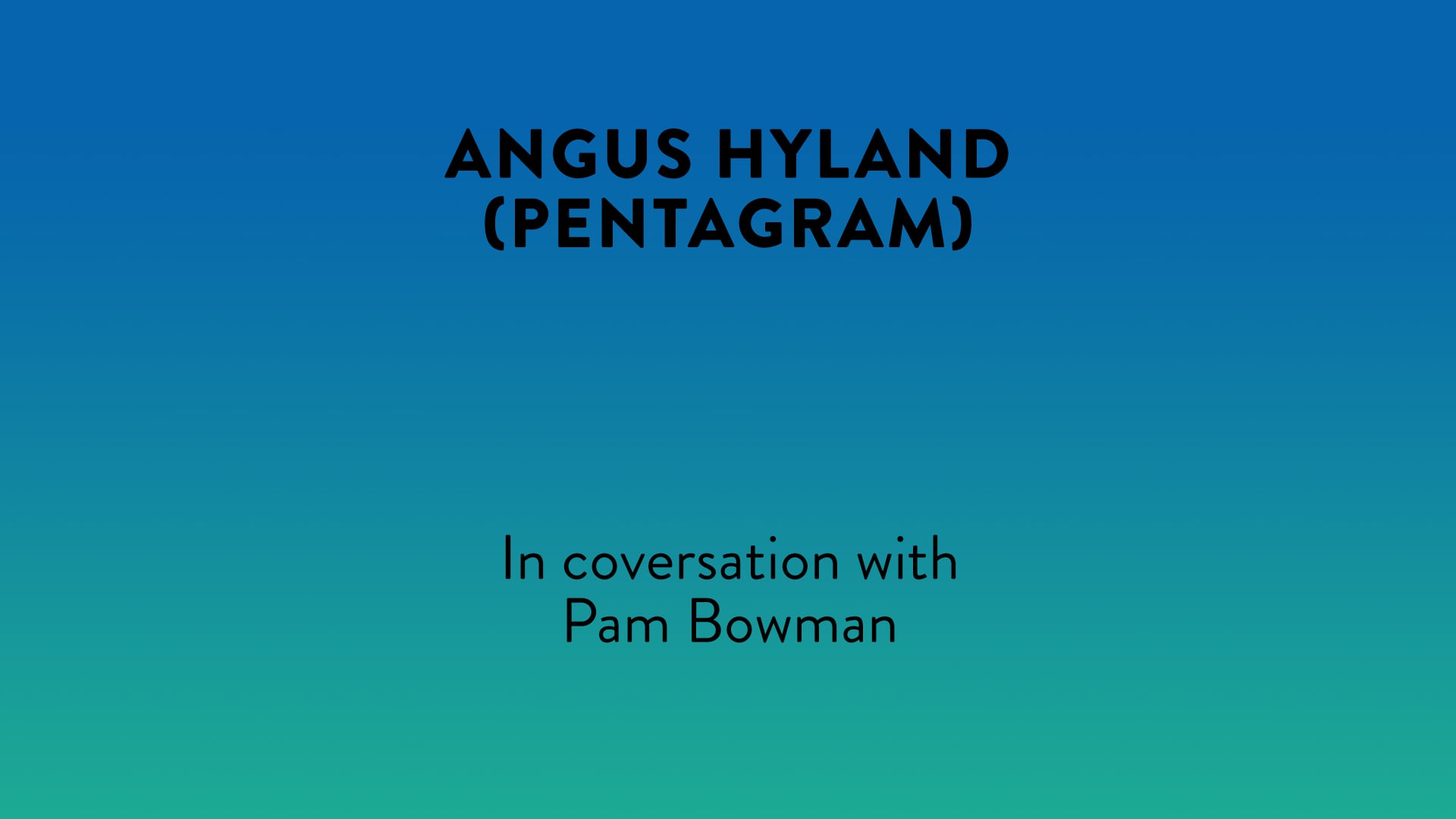 ANGUS HYLAND INTERVIEW | SECOND ROOM | OFFSET 2016 on Vimeo