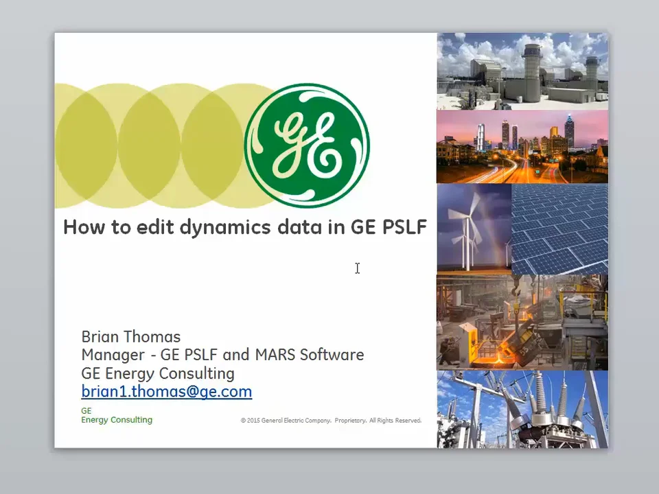 How to edit Dynamic Model parameters in PSLF