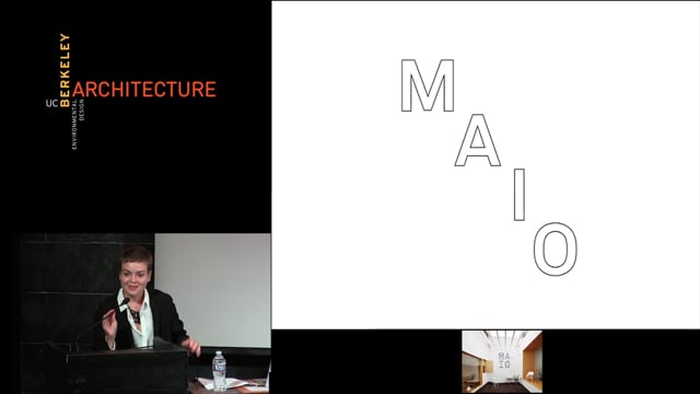 Anna Puigjaner of Maio studio 9.7.16 - Architecture Lecture