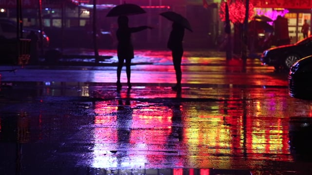 Rainy, Rain, Night, Summer, Colorful