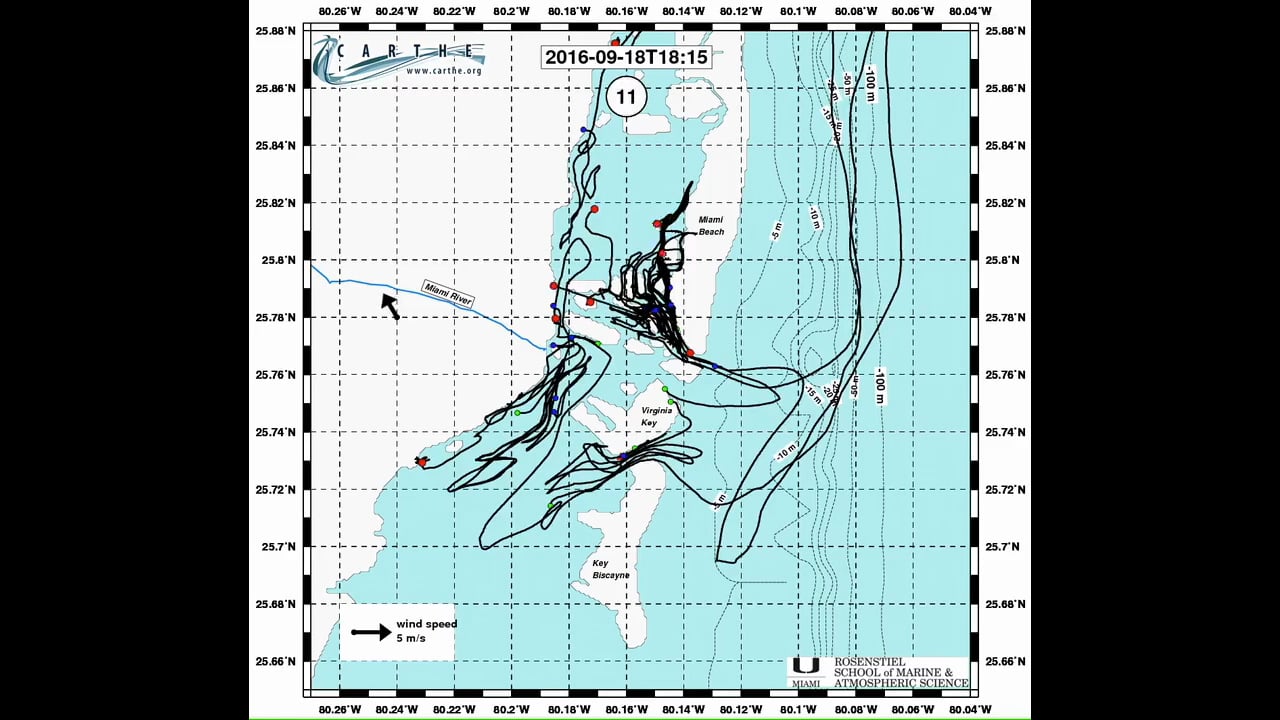Bay Drift drifter tracks Sept 7-27