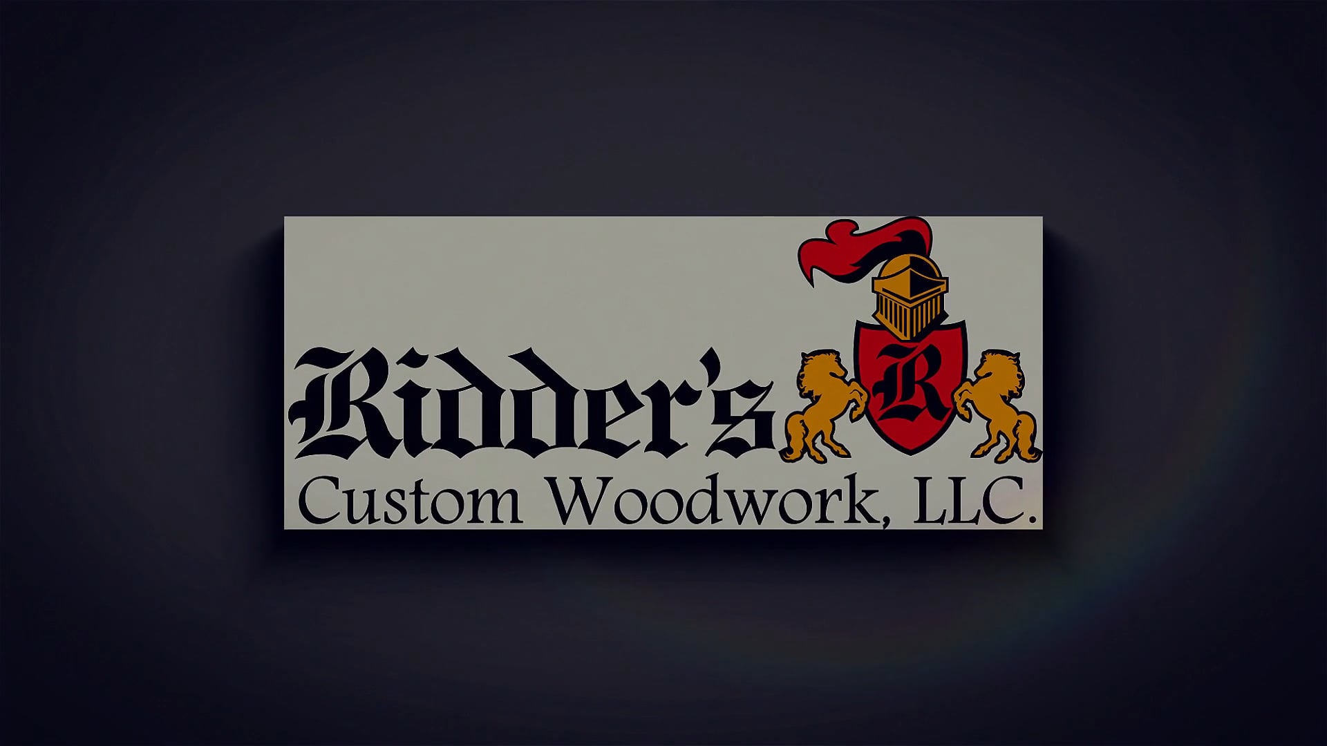 Ridder’s Custom Woodworking Brand logo video