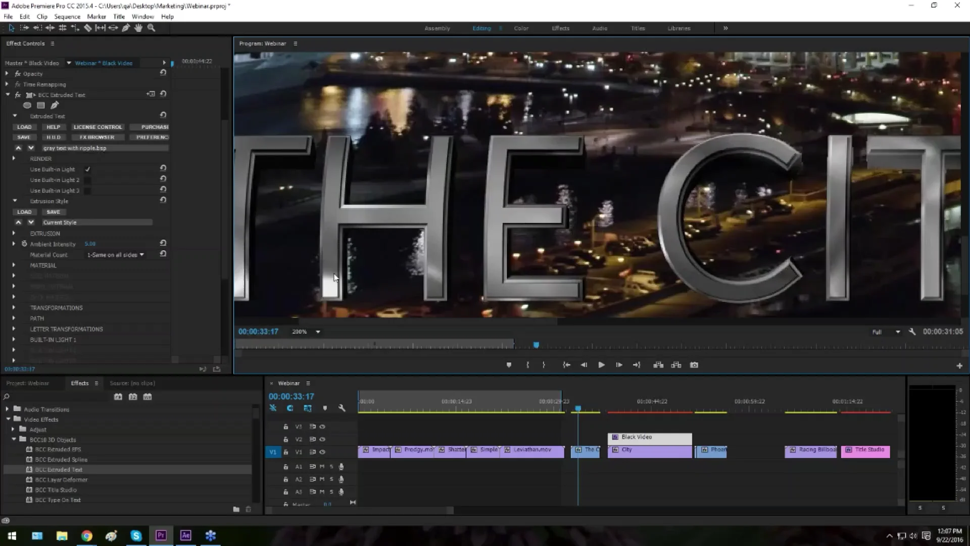 Continuum Complete 10: Titling & 3D Motion Graphics Tips with BCC 10
