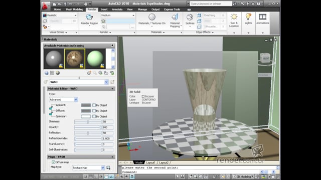 M2A4 - Editando materiais espelhados