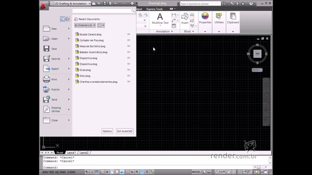 M1A2 - Conhecendo a Interface do AutoCAD 2011