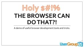 Holy $#!%, the browser can do that?!