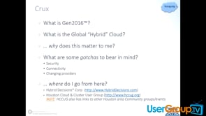 Gen2016 and the Global "Hybrid" Cloud