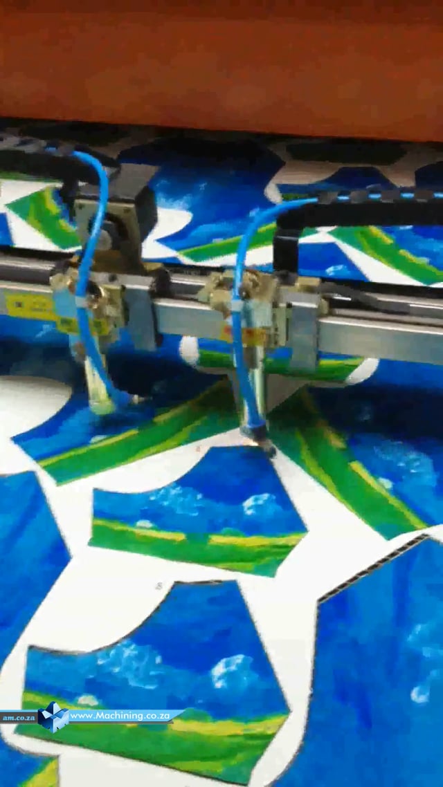 Machining Video: Laser Contour Cutting Printed Fabric Textiles with 150W CO2 Laser for Clothing and Shoe Insoles Making