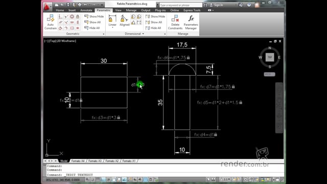M1A2 - Parametrizando um Rebite de Cabeça Redonda