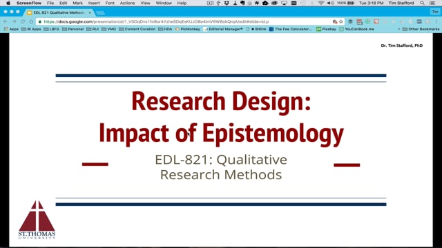 Research Design: Part 1 - The Impact of Epistemology on Research Design