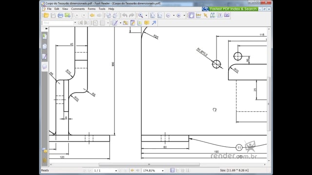 M2A1 - Modelando Vista Frontal do Corpo do Tesourão de Bancada