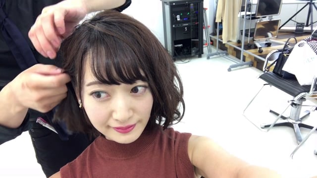 大人可愛い耳掛けボブ