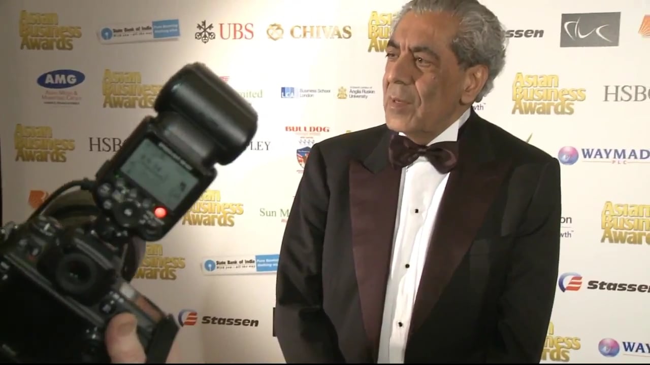 Sudhir Choudhrie Announced as Winner at the Asian Business Awards 2013
