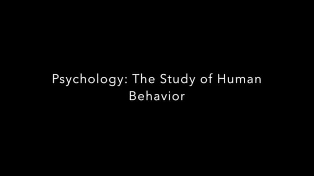 Psychology- The Study of Human Behavior on Vimeo