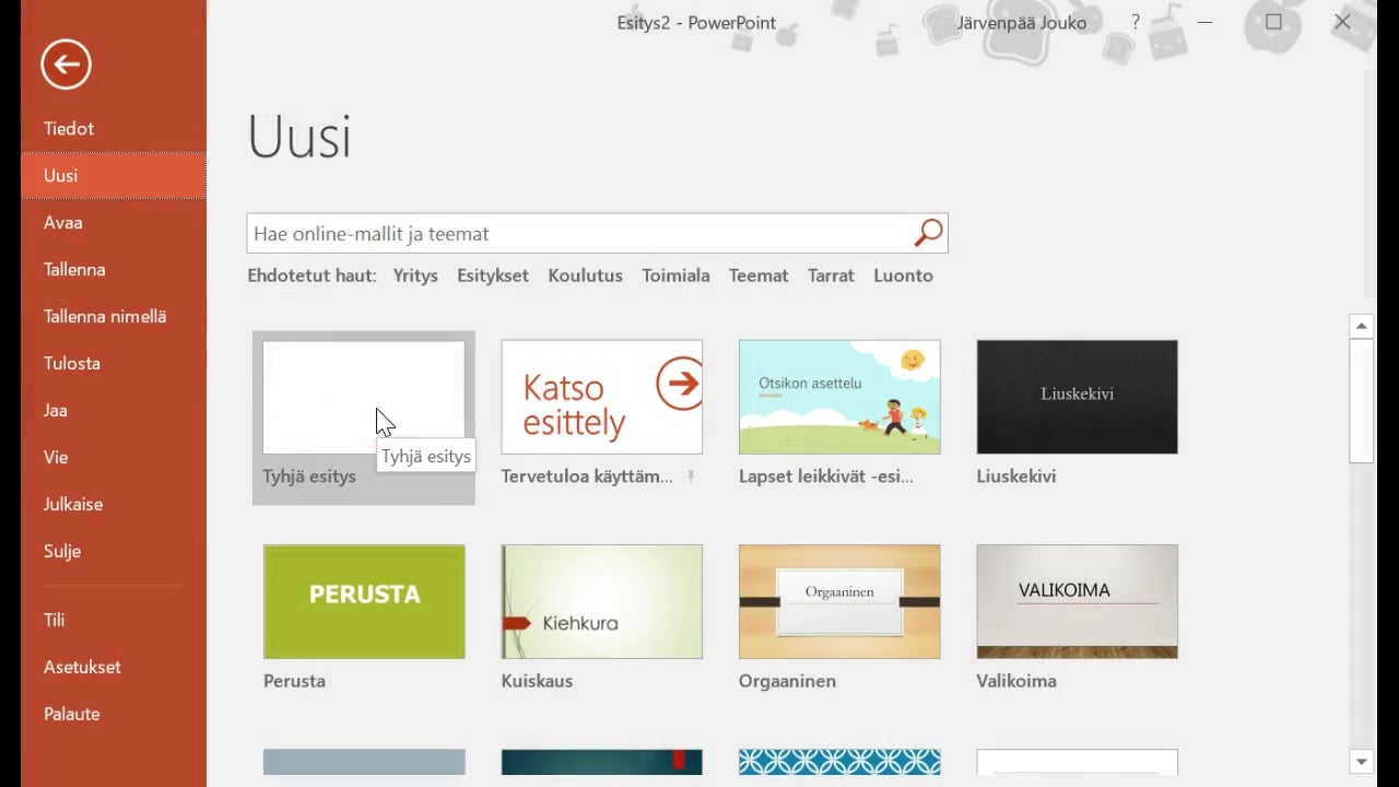 PowerPoint_uusi_tyhjä_esitys on Vimeo