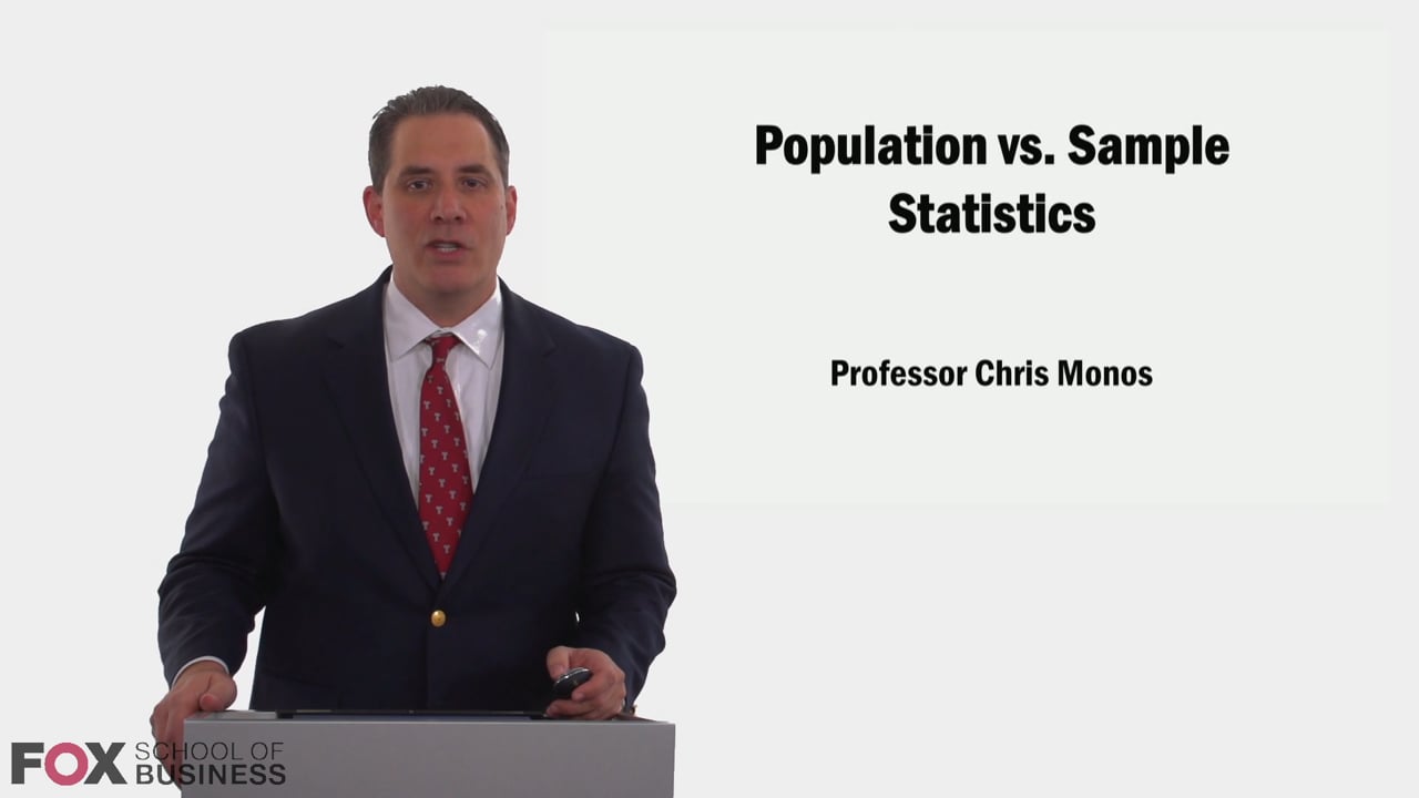 Population vs Sample Statistics