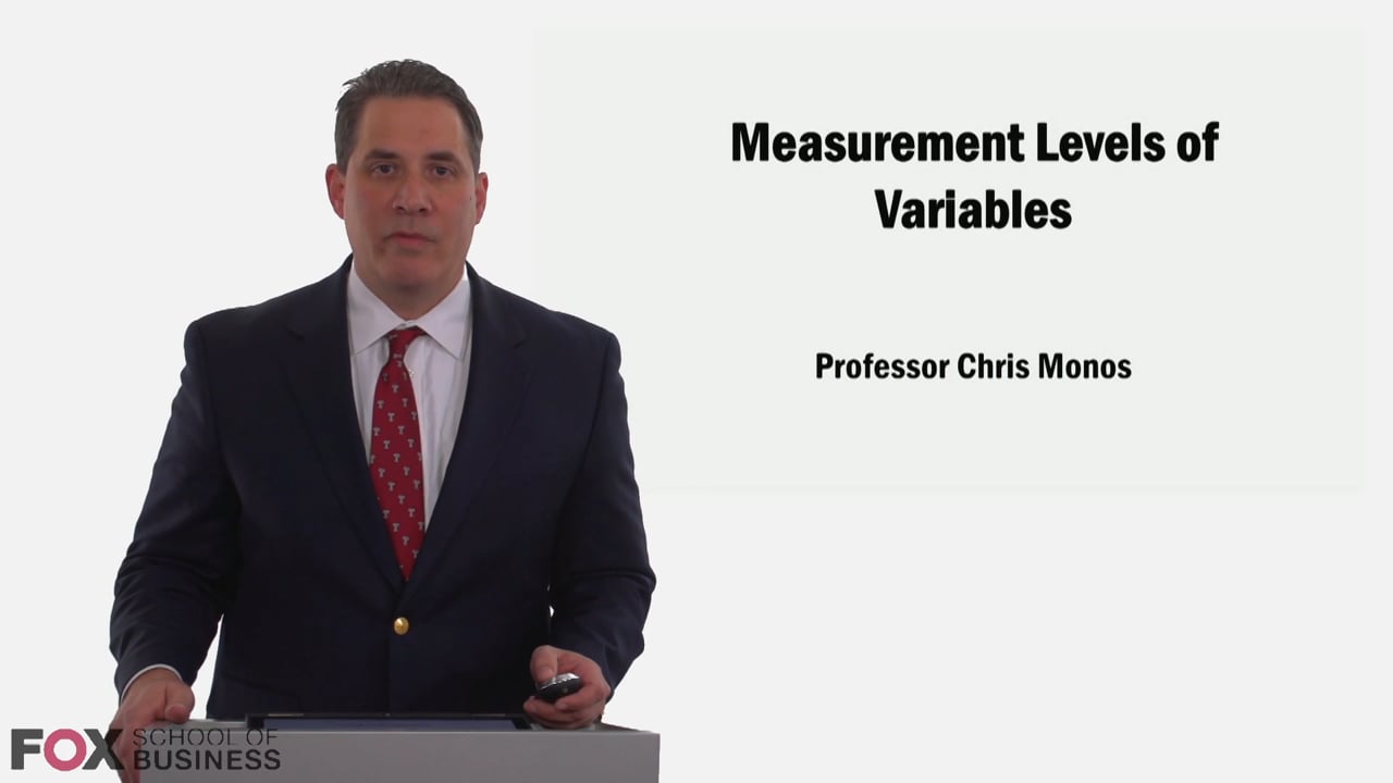 Measurement Levels of Variables