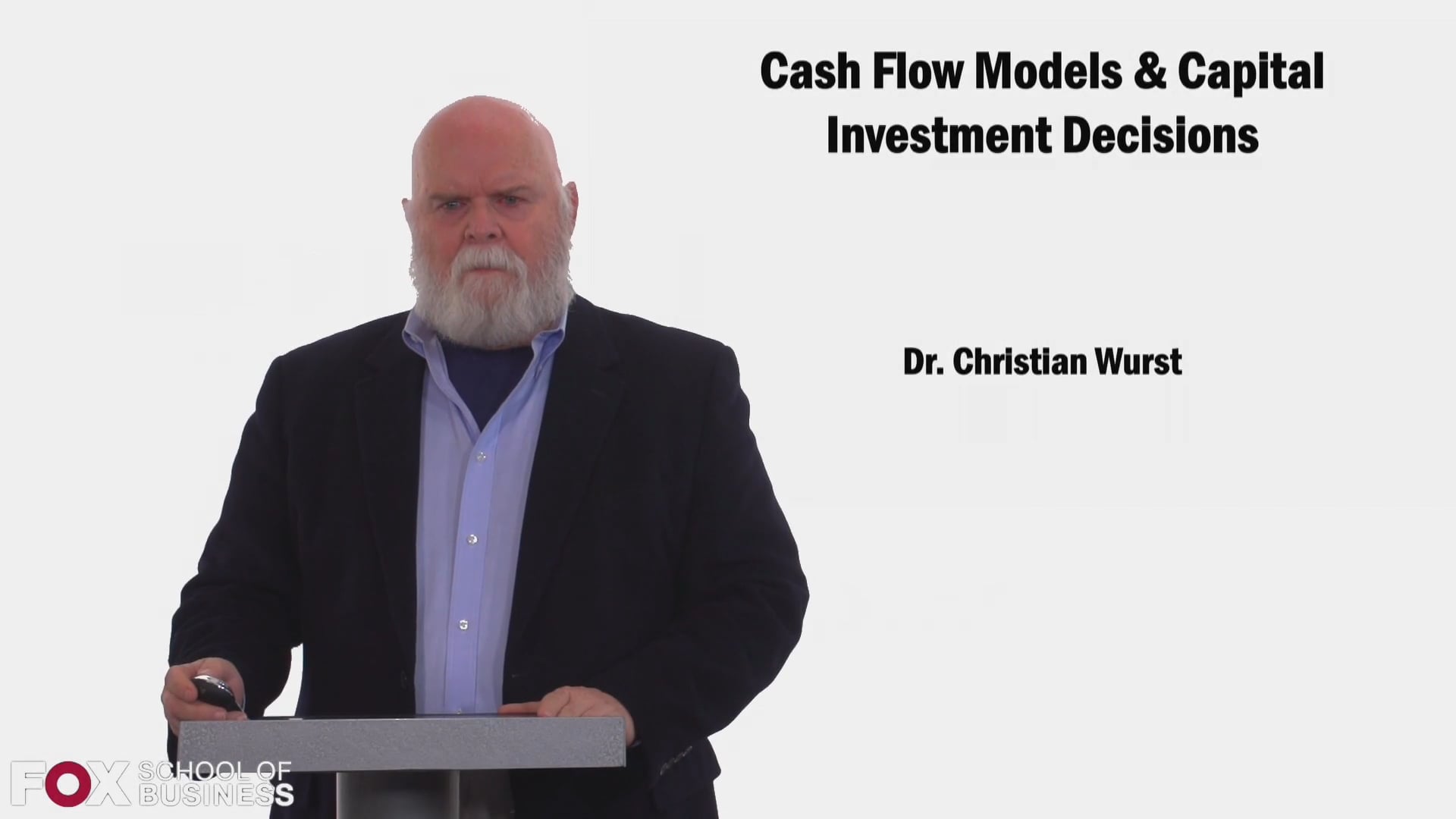 Cash Flow Models and Capital Investment Decisions