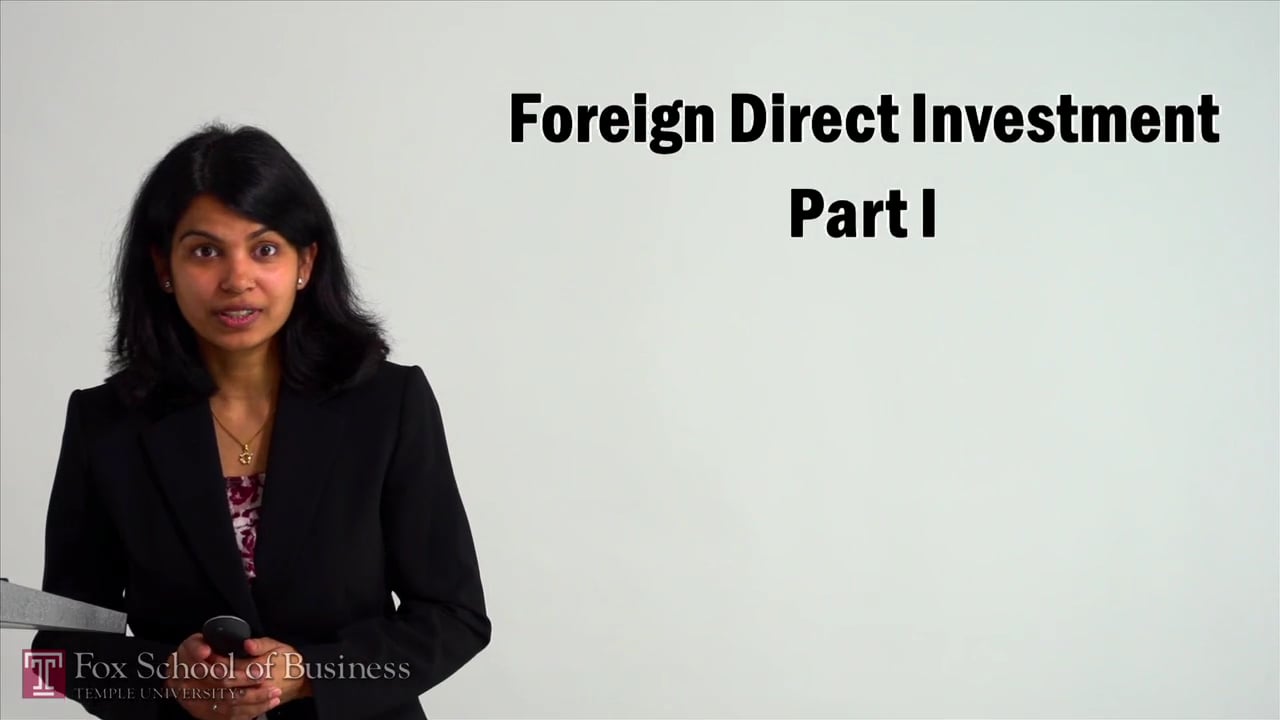 Login to view Foreign Direct Investment I