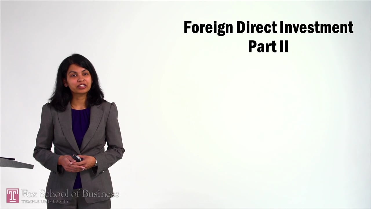 Foreign Direct Investment II