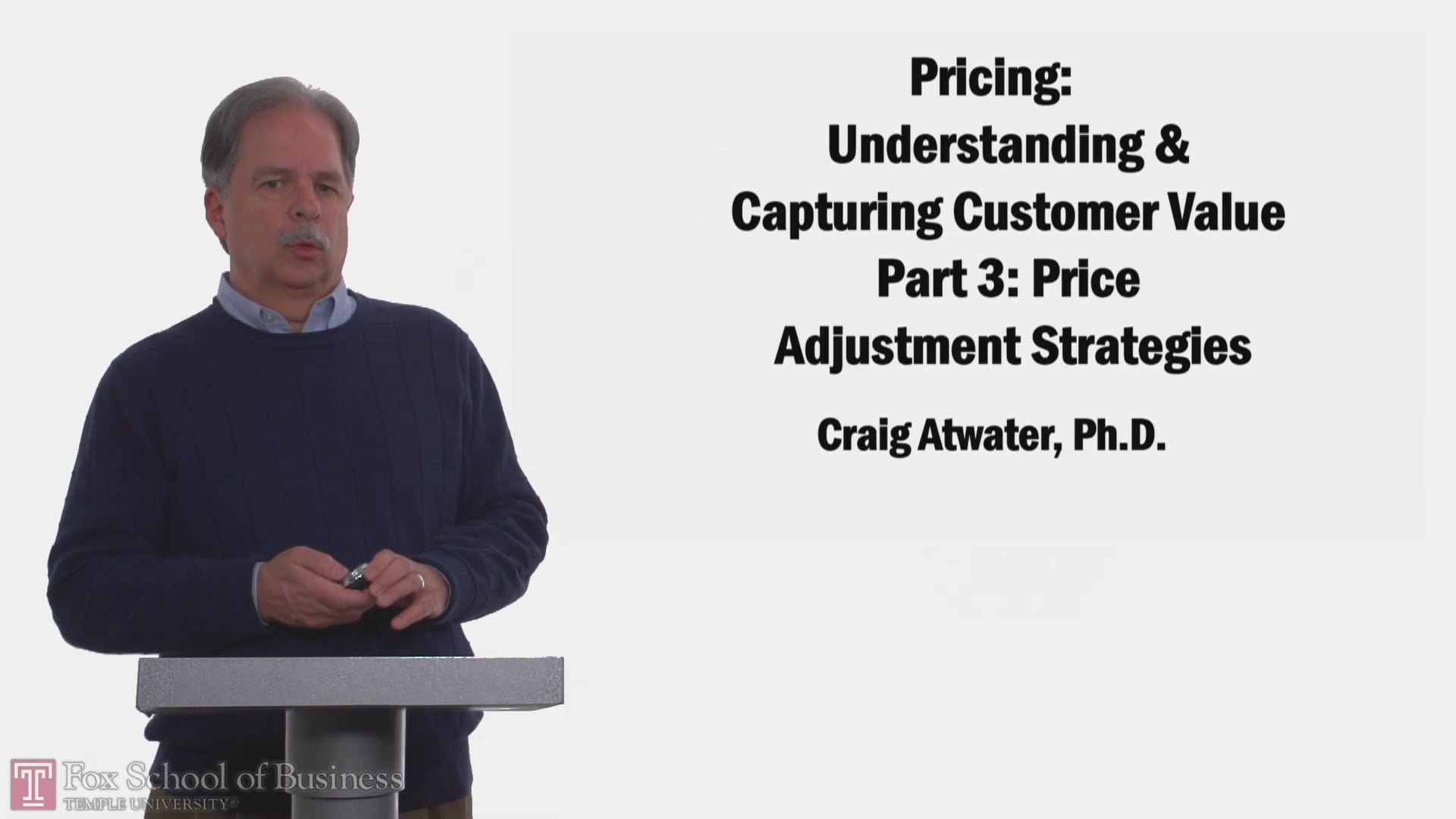 Pricing: Understanding and Capturing Customer Value Part 3: Price Adjustment Strategies