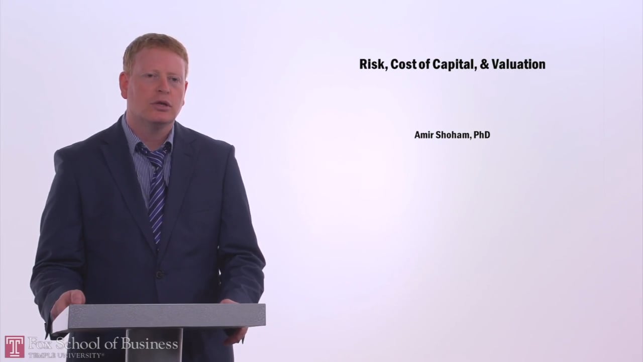 58036Risk, Cost of Capital, & Valuation