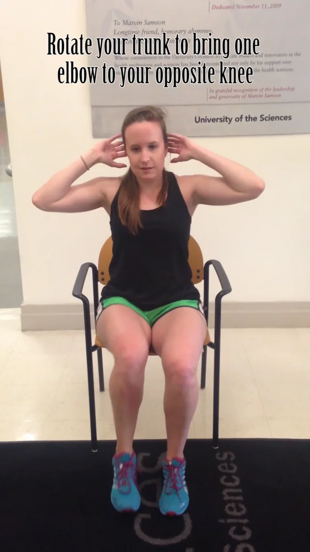 Standing, Sitting, or Lying Alternating Elbow-to-Knee: Abdominals