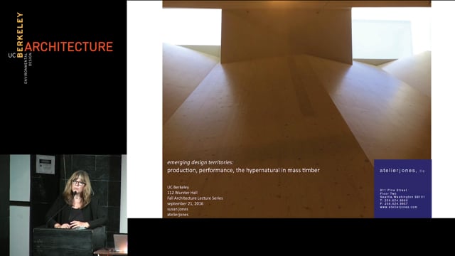 Susan Jones 9.21.16 - Architecture Lecture at College of Environmental Design at UC Berkeley