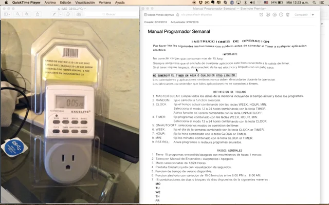 Temporizador programable digital semanal ACDT-20: tiempo mínimo de  encendido y apagado 1 segundo