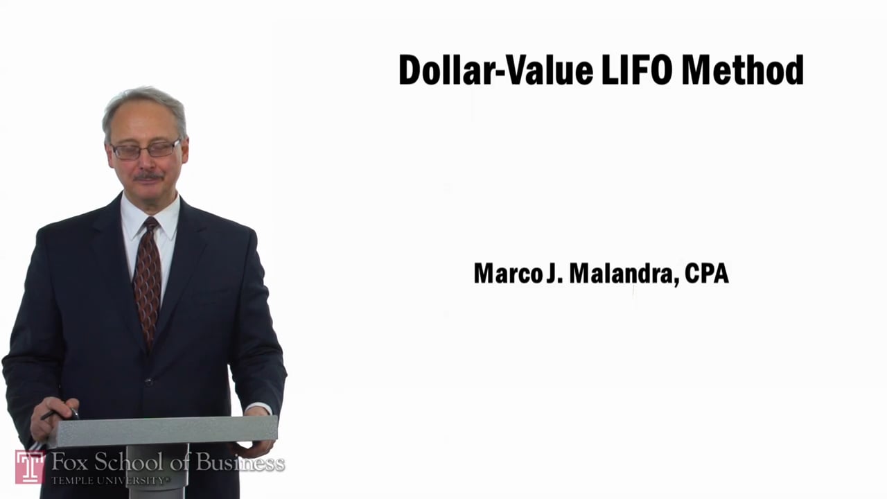 Dollar Value LIFO Method