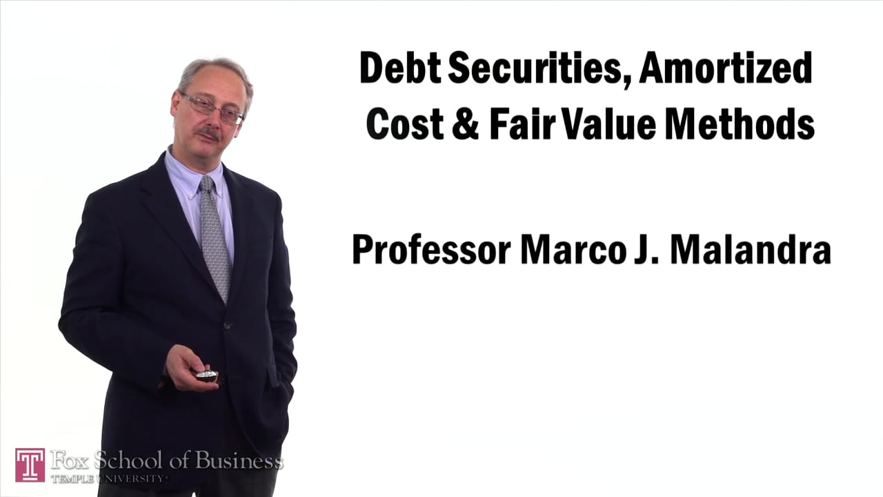 Debt Securities Amortized Cost and Fair Value Methods