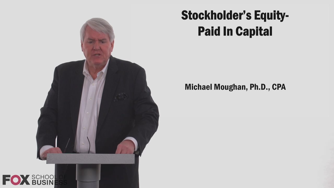 Stockholder’s Equity – Paid in Capital