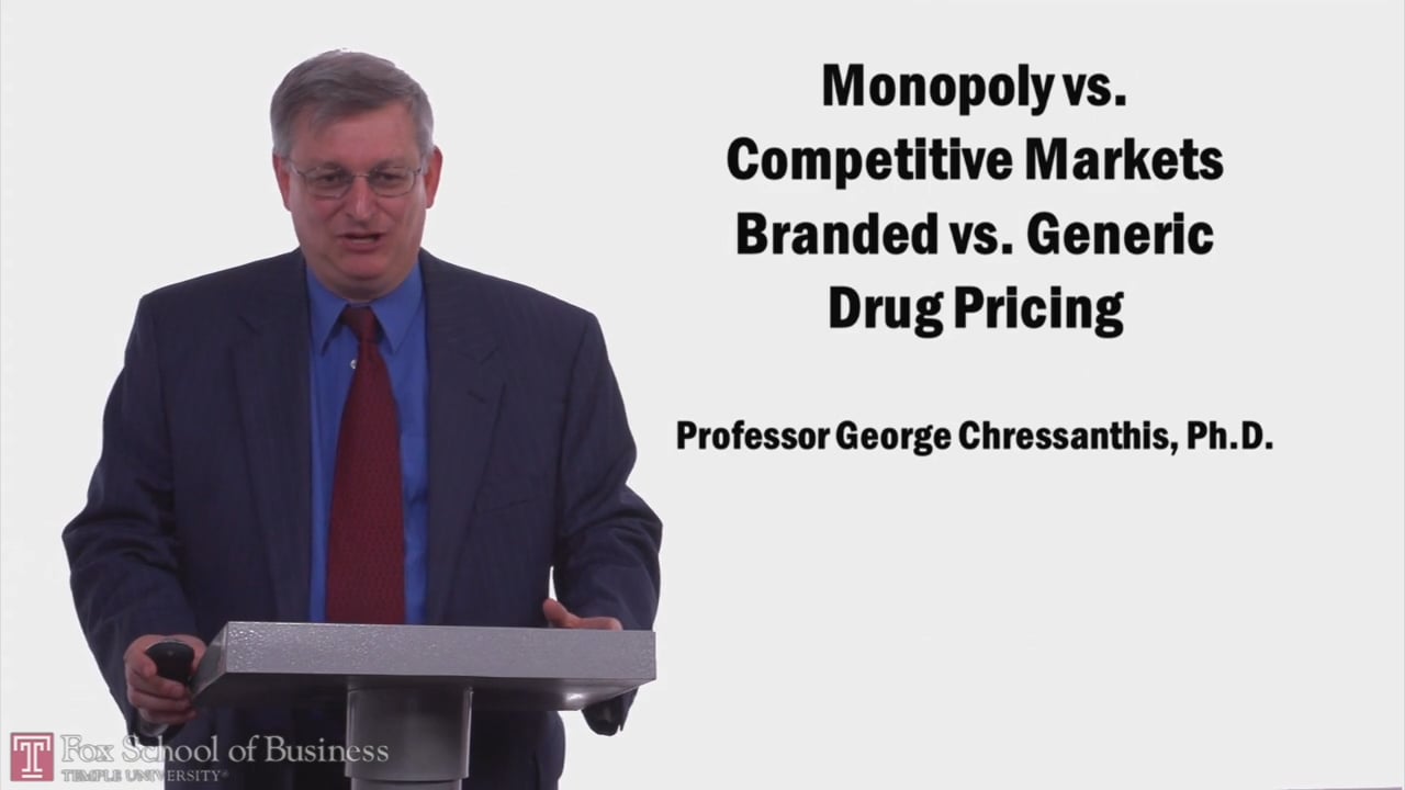 Monopoly vs Competetive Markets and Branded vs Generic Drug Pricing