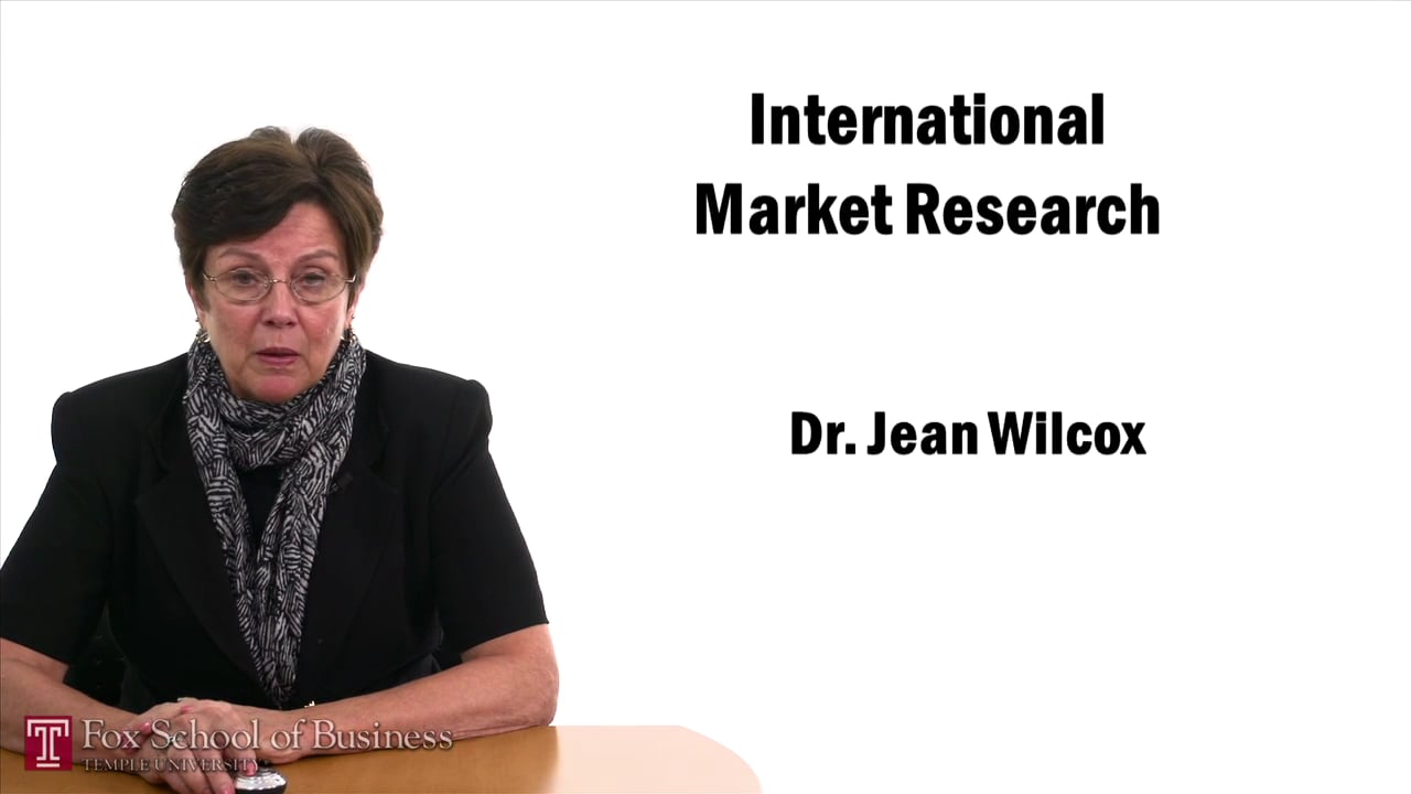 International Market Research I