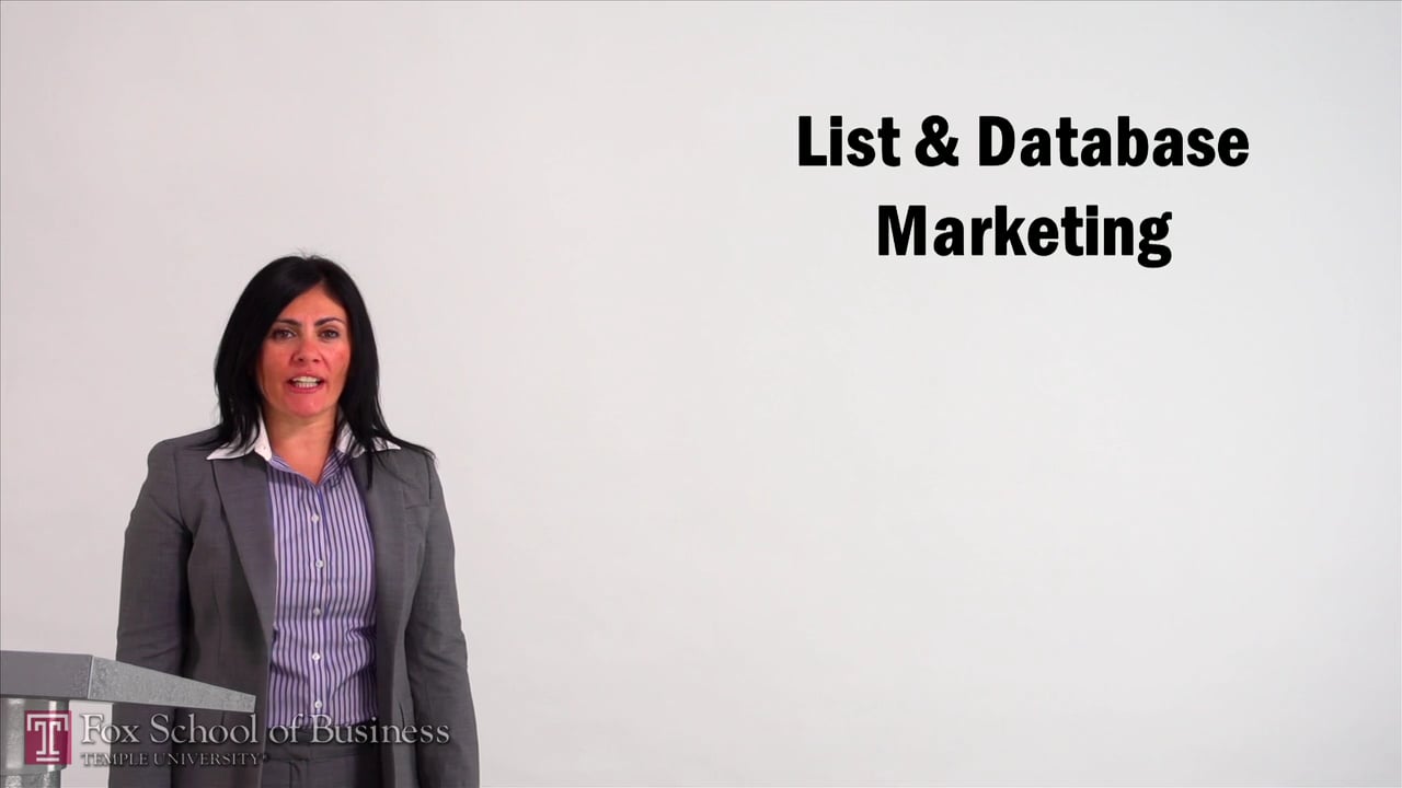 List and Database Marketing