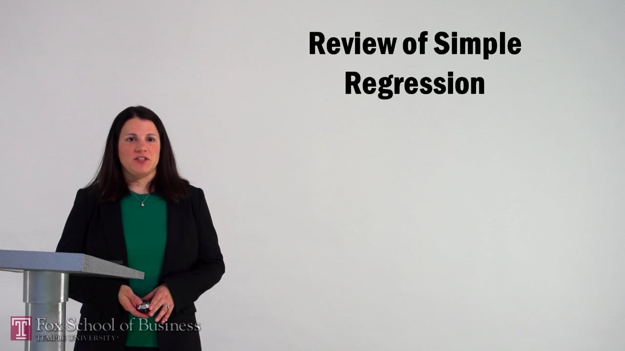 Review of Simple Regression