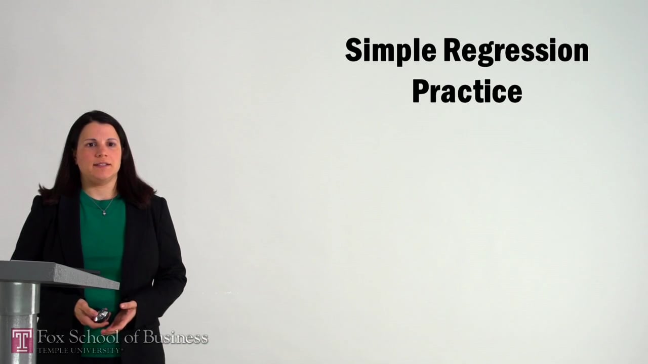 Simple Regression Practice
