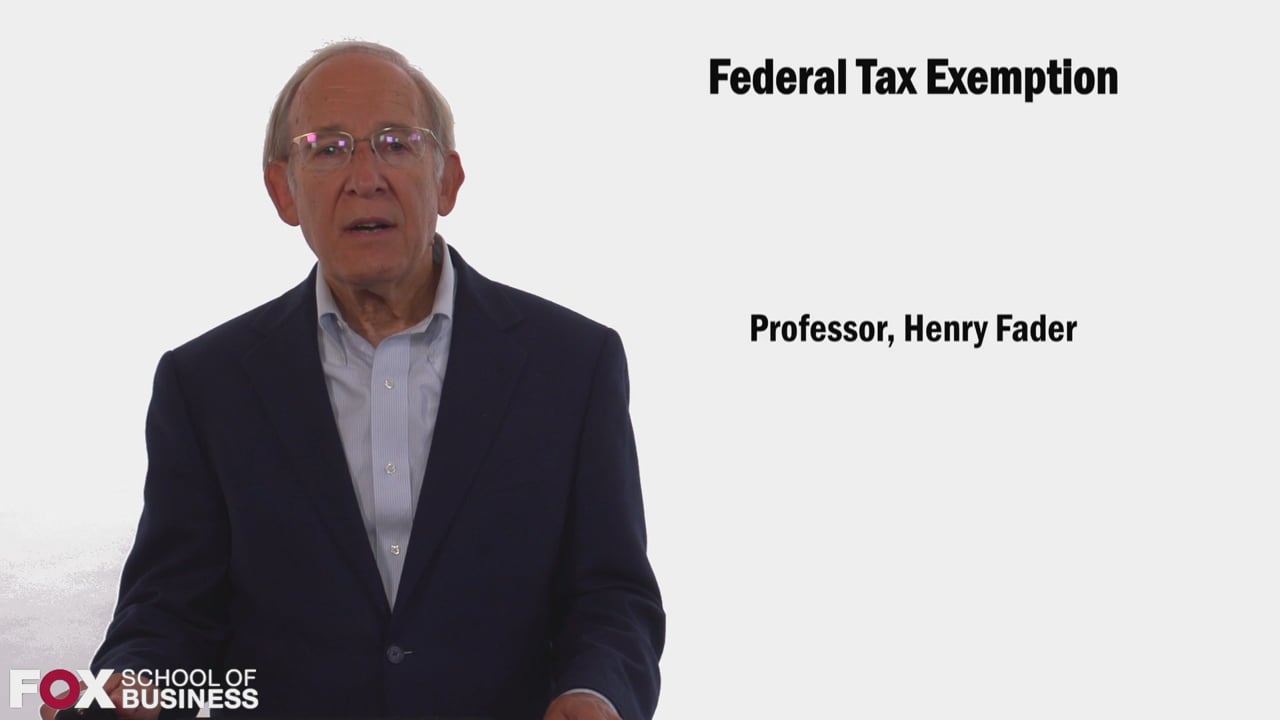 Federal Tax Exemption