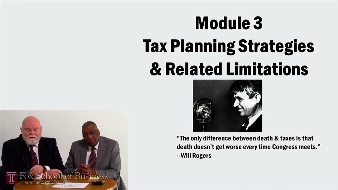Tax Planning Strategies and Related Limitations