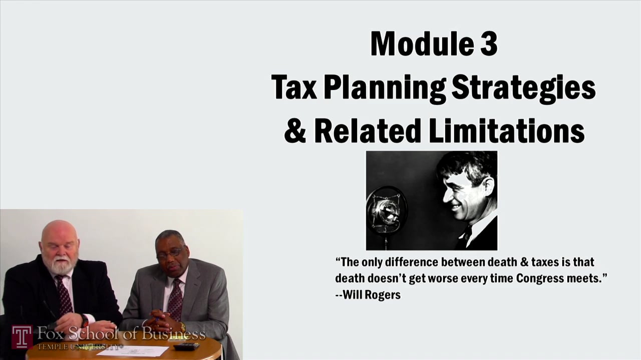 Login to view Tax Planning Strategies and Related Limitations