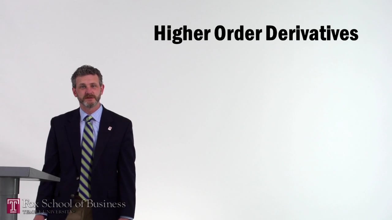 Higher Order Derivatives