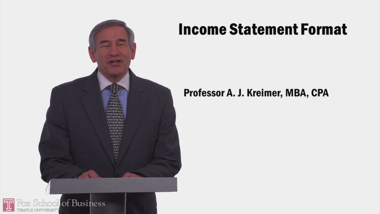 Income Statement Format