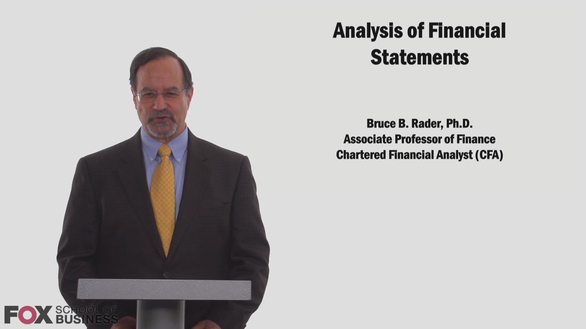 Analysis of Financial Statements