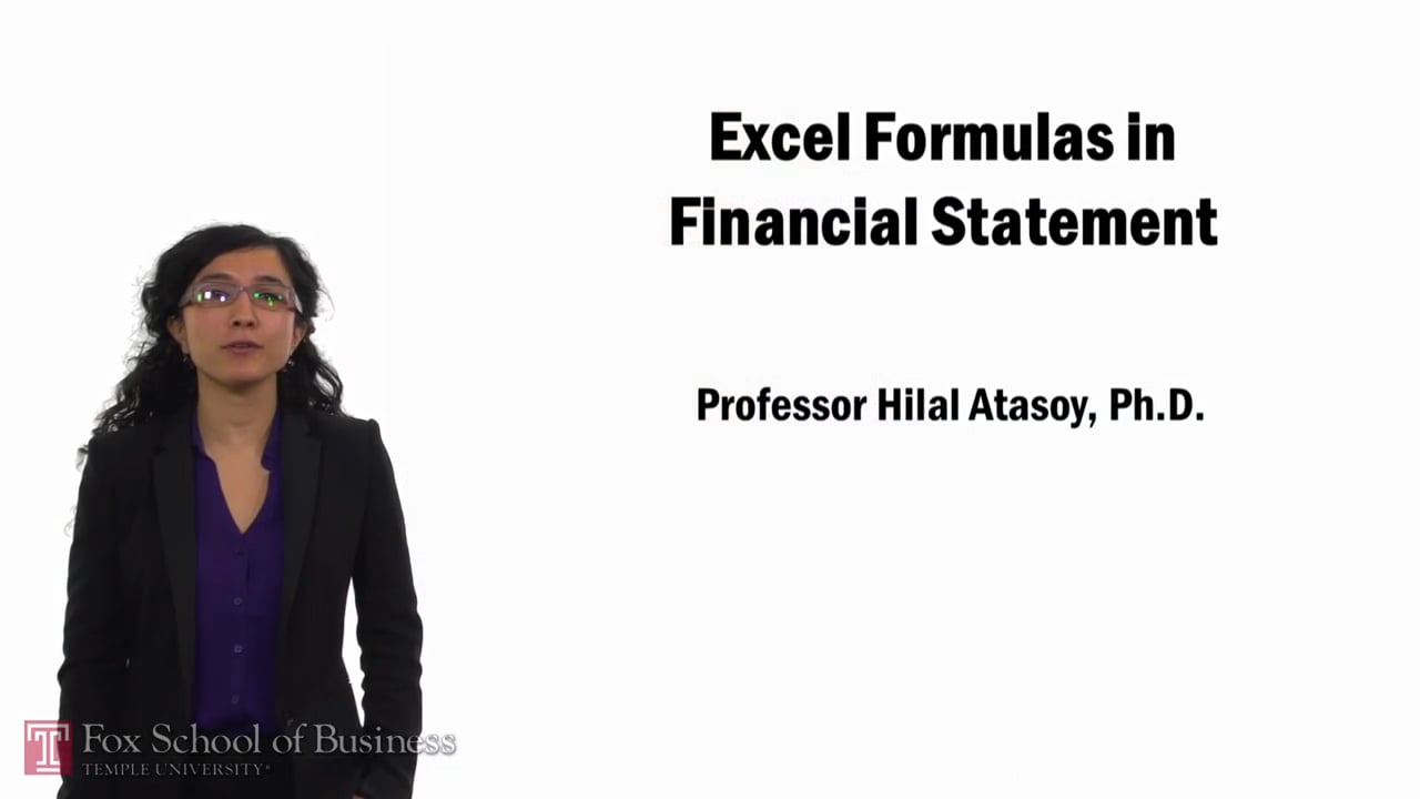 Excel Formulas in Financial Statements