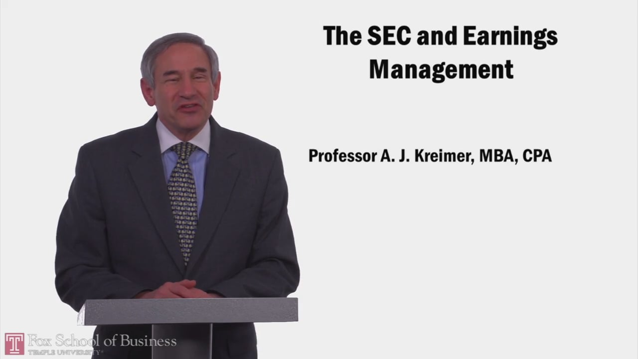 57843The SEC and Earnings Management