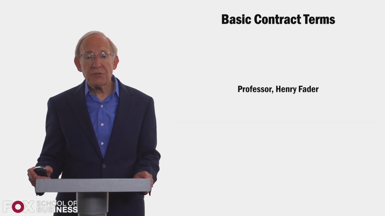 Basic Contract Terms