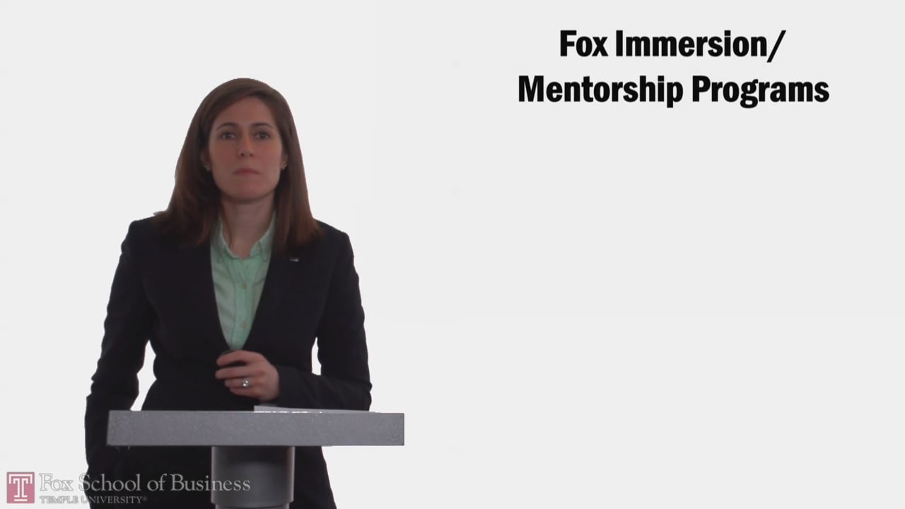 Fox Immersion and Mentorship Programs